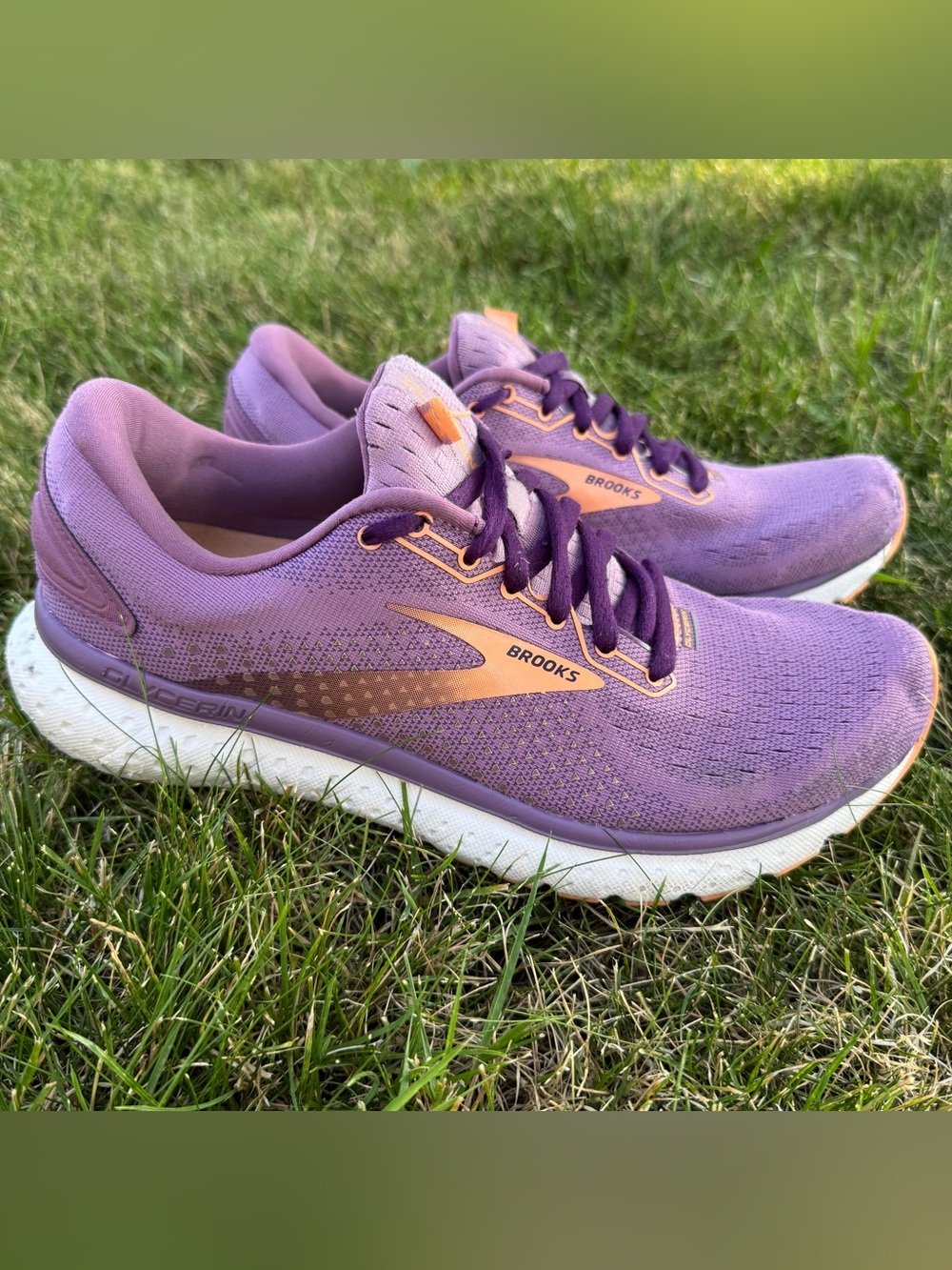 Brooks Glycerin 18 Purple Athletic Running Comfort Sneakers Shoes Women’s Size 9